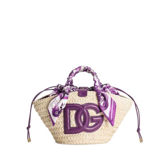 Dolce & Gabbana Women Kendra Small Straw Tote - Picture 1 of 5